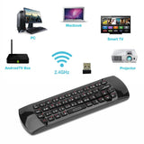 Hebrew Keyboard Fly Mouse Remote Control For Smart TV Android TV Box Fire TV