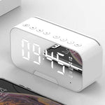 High Quality 5.0 Speaker Mirror Alarm Clock With Phone Holder Function