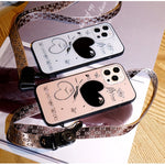 Luxury Electroplate 3D Mirror Diamond Case For iPhone With Lanyard