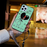 Luxury Electroplate 3D Mirror Diamond Case For iPhone With Lanyard